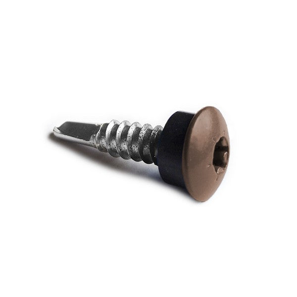 Facadeskrue/overlapskrue corona brune ralfarver RXB t/stål 4,8x35 TX20 EPDMB 250 stk/pakke