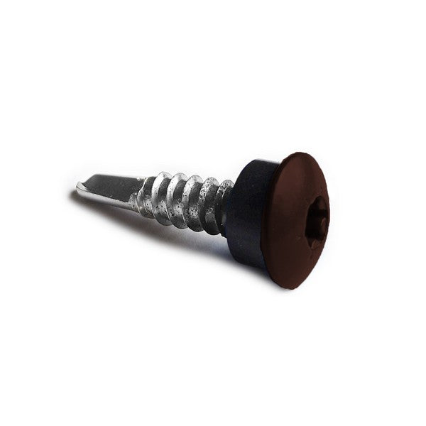Facadeskrue/overlapskrue corona brune ralfarver RXB t/stål 5,5x25 TX20 EPDMB 250 stk/pakke