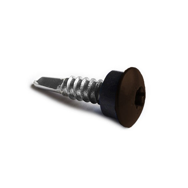 Facadeskrue/overlapskrue corona brune ralfarver RXB t/stål 4,8x35 TX20 EPDMB 250 stk/pakke