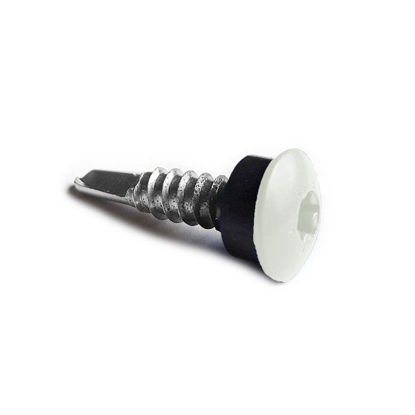 Facadeskrue/overlapskrue corona sort/hvide ralfarver RXB t/stål 4,8x35 TX20 EPDMB 250 stk/pakke