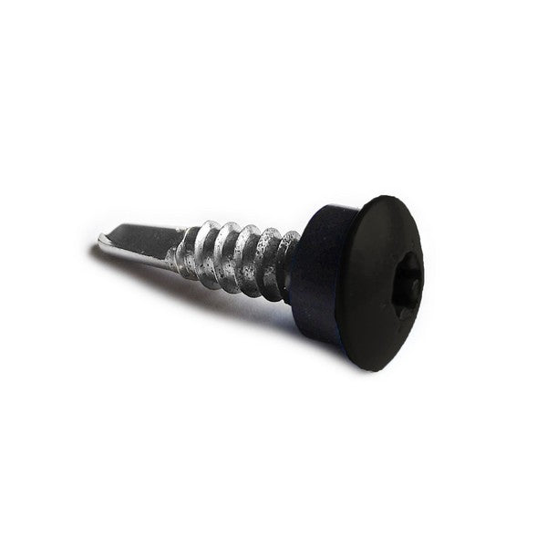 Facadeskrue/overlapskrue corona sort/hvide ralfarver RXB t/stål 4,8x35 TX20 EPDMB 250 stk/pakke