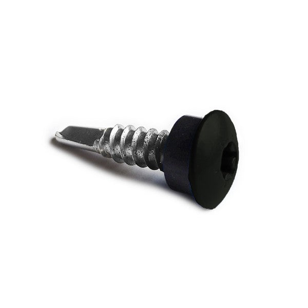 Facadeskrue/overlapskrue corona sort/hvide ralfarver RXB t/stål 4,8x35 TX20 EPDMB 250 stk/pakke