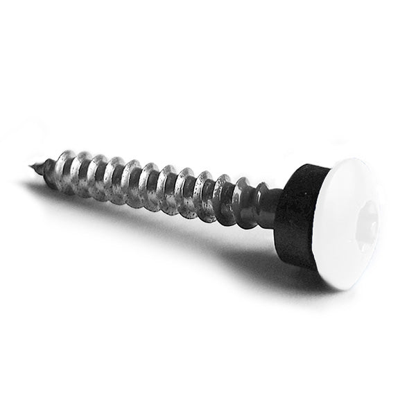 Facadeskrue/overlapskrue corona sort/hvide ralfarver RXB t/træ 4,8x80 TX20 EPDMB 100 stk/pakke
