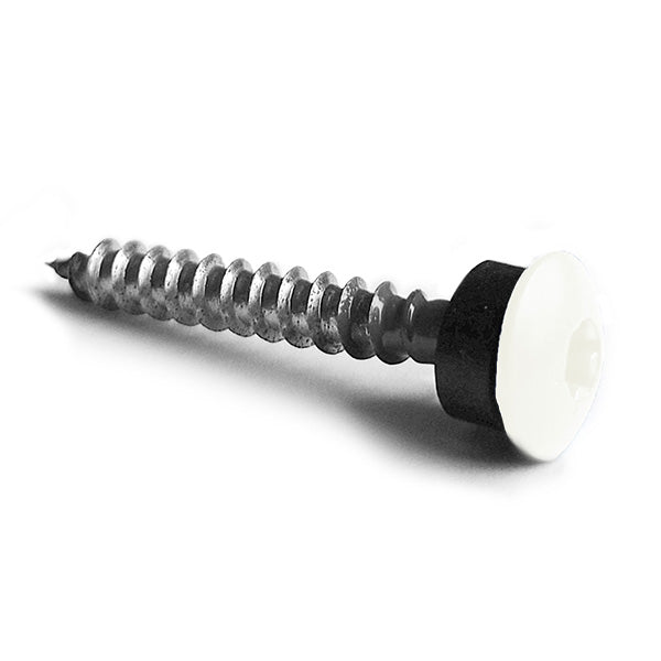 Facadeskrue/overlapskrue corona sort/hvide ralfarver RXB t/træ 4,8x80 TX20 EPDMB 100 stk/pakke