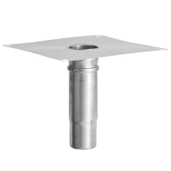 Dampspærre tagbrønd DN Ø160x280 mm muffedybde 105 mm Stål/Stål læbering 160 mm