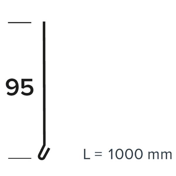 Vandnæse alu natur 0,6x95x1000 mm