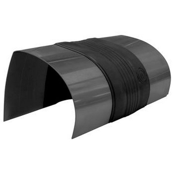 Prefa ekspansionsstykke aluminium 333mm 1/4 rund  ø80 sort P10 let struktur