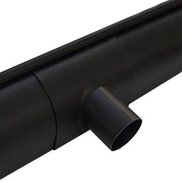 PREFA Ekspansionsstykke aluminium sort 333 mm 1/4 rund