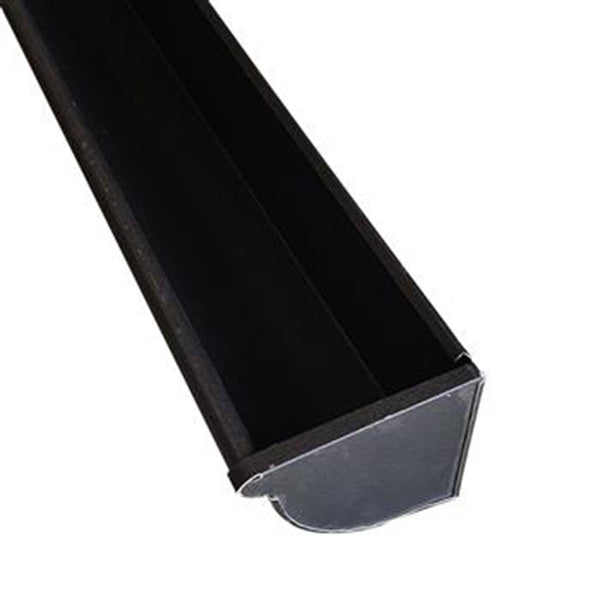 PREFA Endebund aluminium lang højre 333 mm 1/4-rund sort