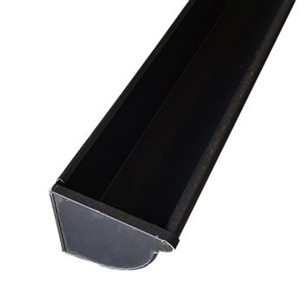 PREFA Endebund aluminium lang venstre 333 mm 1/4-rund sort