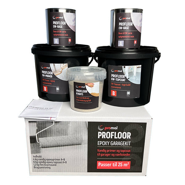 Garagekit epoxy gulvmaling RAL 7038