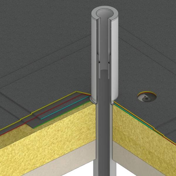 Skyde faldstamme 95/90/60 Stål/APP O-ring Ø57x10 mm