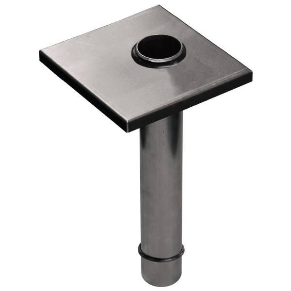 Drop stem insert Ø40 mm t/200x200 mm cap fits t/Ø50 mm tube aluminum - including assembly kit