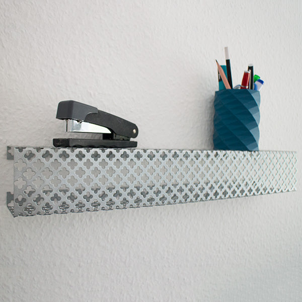 Hylde firkantet stål kløverblad 49 cm