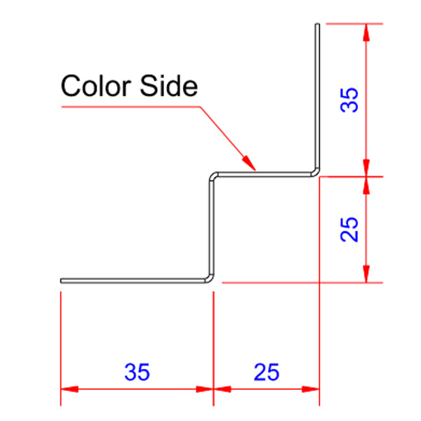 Indvendig hjørne - ANTRACITGRÅ - 3 meter
