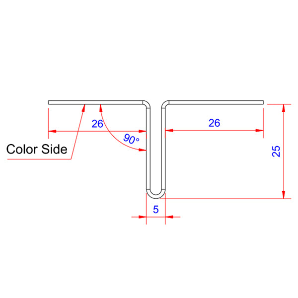 T-Samleprofil - ANTRACITGRÅ - 3 meter