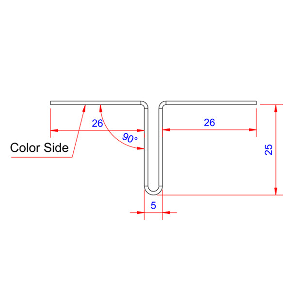 T-Samleprofil - SORT - 3 meter