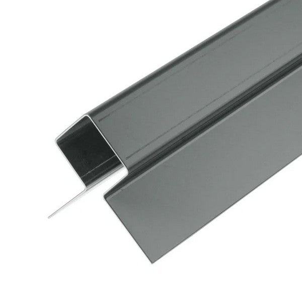 Udvendig hjørne 25mm dyb - KOKSGRÅ - 3 m