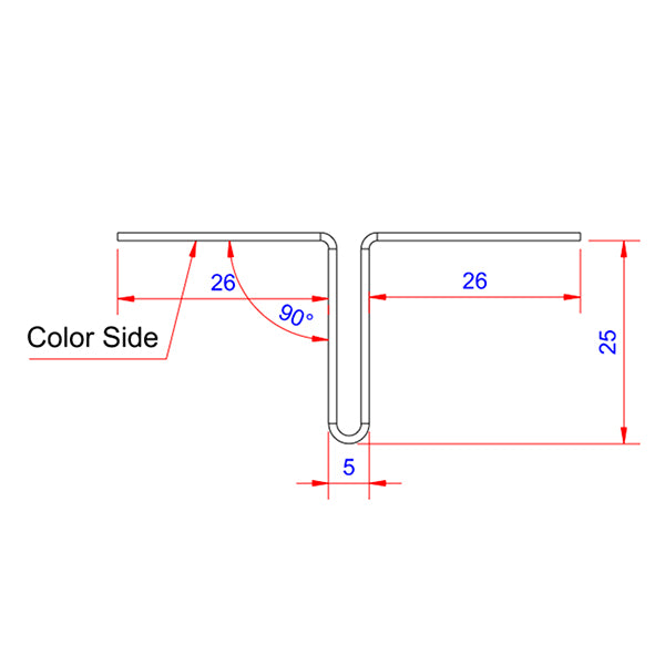 T-Samleprofil - HVID - 3 meter