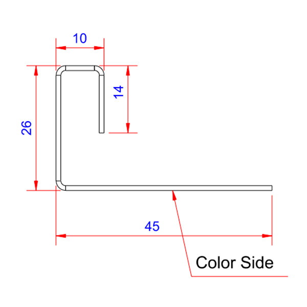 Endestykke, dobbelt - HVID - 3 meter