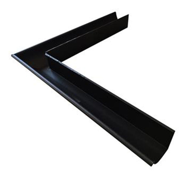 PREFA gering aluminium 333 mm 1/4 rund sort udvendig