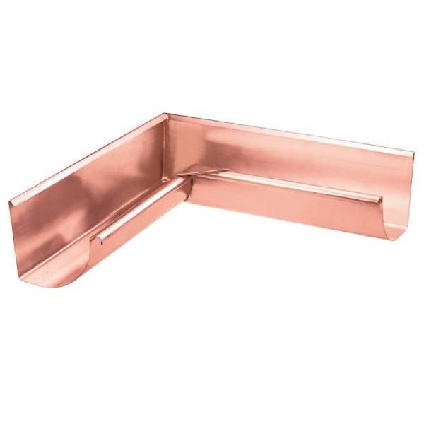 VM Zinc miter insert copper 333 mm beveled 90 degrees 1/4 round