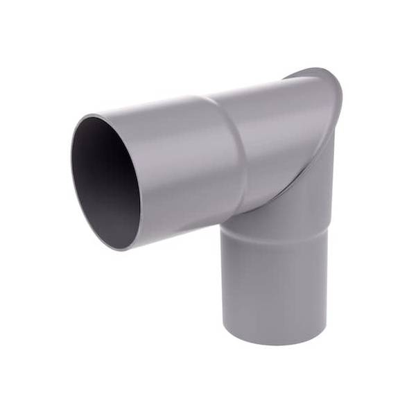 Plastmo plast knærør grå Ø90 mm 90 grader