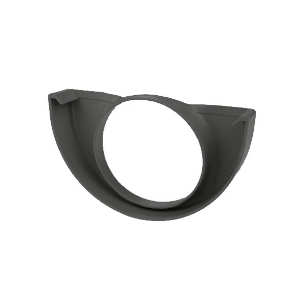 Plastmo plast endebund m/hul grafit Ø90 mm 12/150 mm