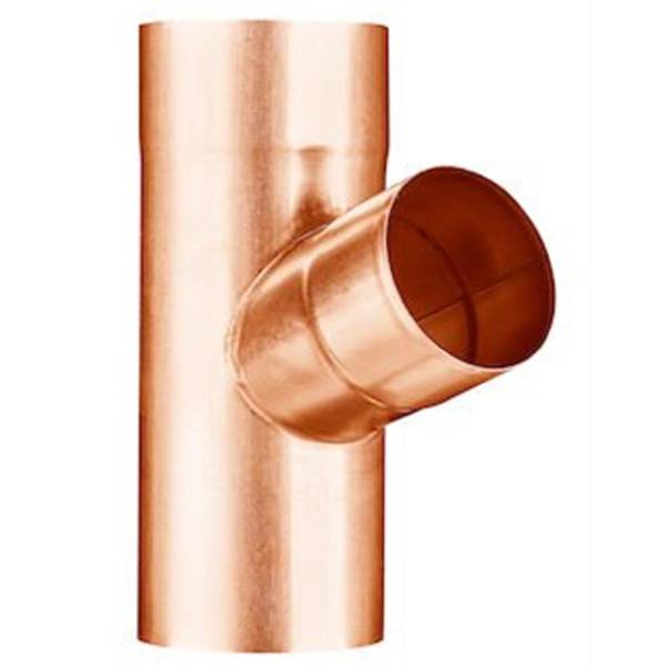 VM Zinc branch pipe copper w/socket 76/76 mm 72 degrees