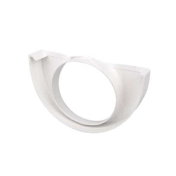 Plastmo plast endebund m/hul hvid Ø90 mm 12/150 mm