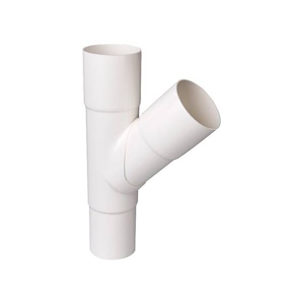 Plastmo plast grenrør hvid 110/75 mm 75 grader