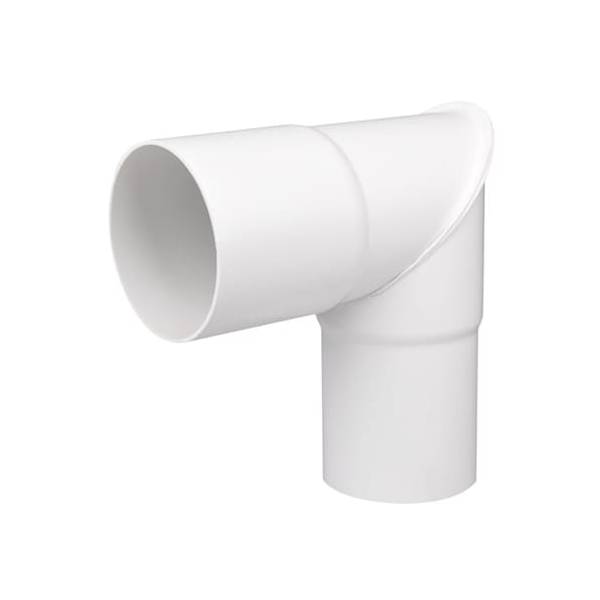Plastmo plast knærør hvid Ø90 mm 90 grader