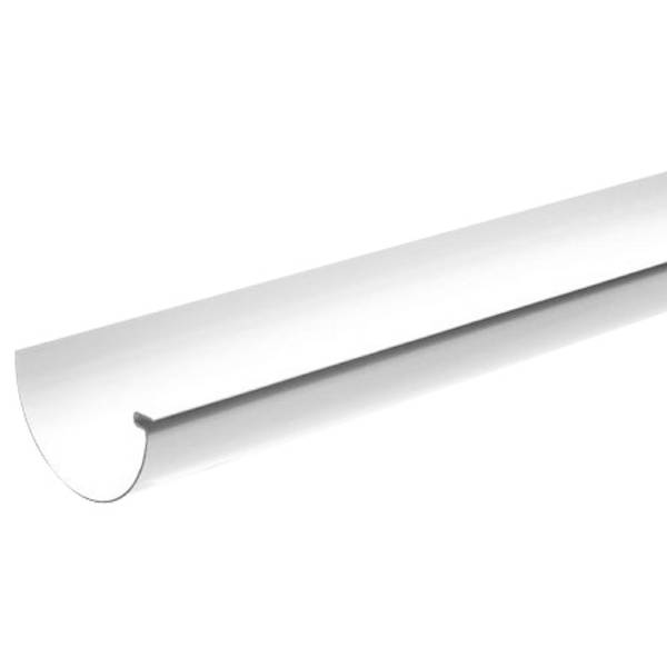 Plastmo plasttagrende hvid 100 mm nr 10 - 6 meter