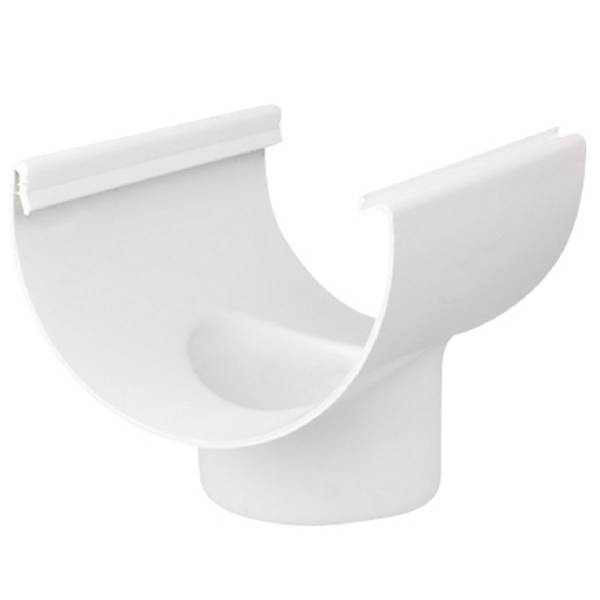 Plastmo plast tudstykke hvid Ø90 mm nr 12/150 mm