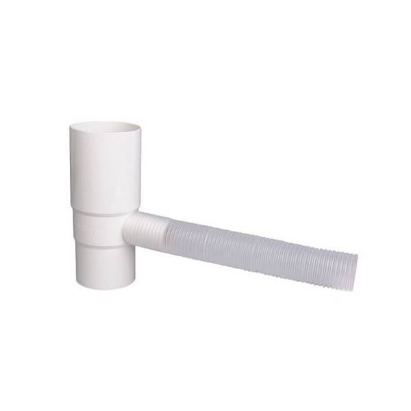 Plastmo plast vandudtag m/flex hvid Ø75 mm