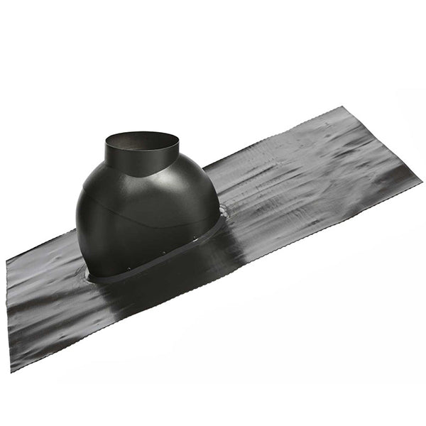 Balanced gas exhaust Ø125 Alu universal flatter 10-48 degrees with black Fast Flash