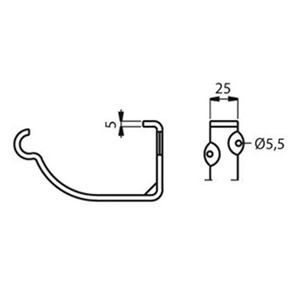 Lindab Rainline konsoljern 125 mm stålmetallic Skaffevare