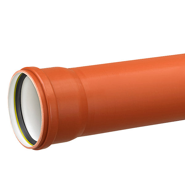 Kloakrør Ø160 m/muffe SN8 PP 1000 mm