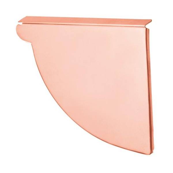 VM Zinc endebund kobber t/højre 333 mm 1/4-rund tagrende