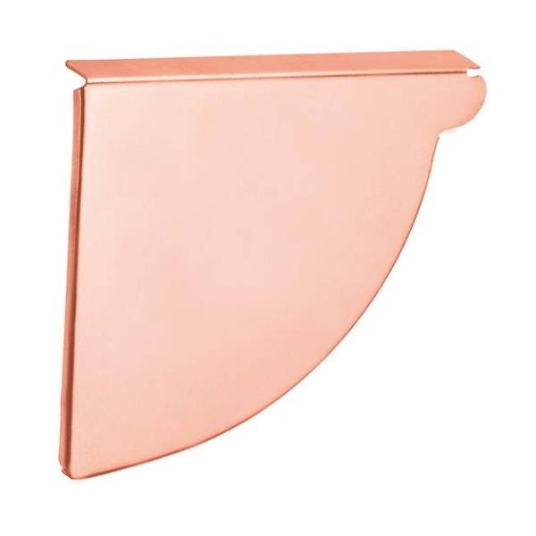 VM Zinc end base copper t/left 333 mm 1/4-round gutter