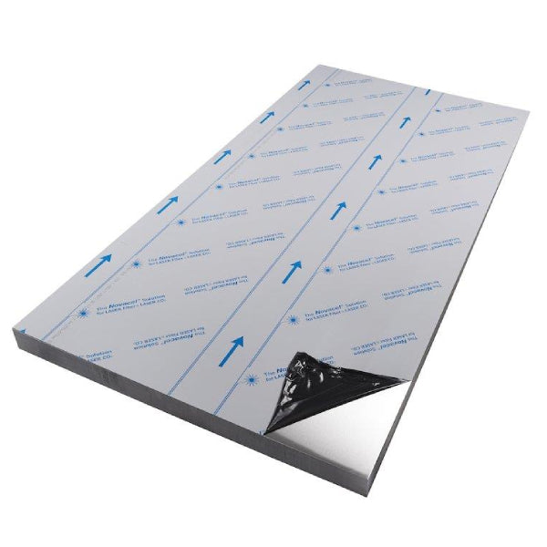 Rustfri stålplade AISI 304 koldvalset m/folie slebet korn 0,7x1000x2000 mm 11,2 kg pr pl.