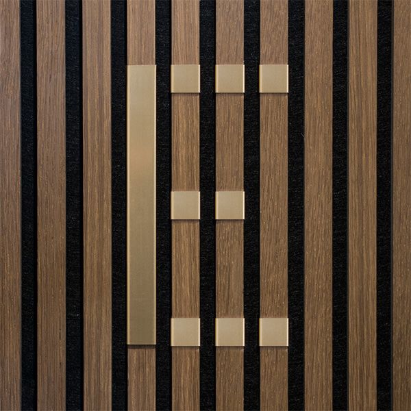 Bogstav til akustikpanel Messing E