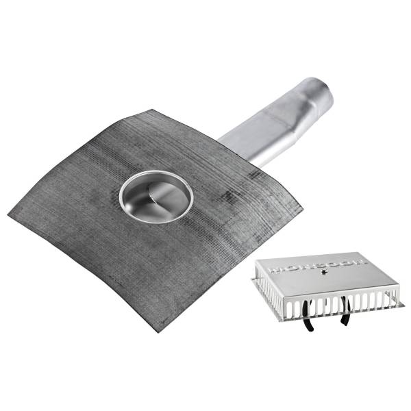 Murkroneafvanding Ø160/110x730 mm Sarnafil-T/Sarnafil TS lysgrå HPS Ø10 mm m/monsoon