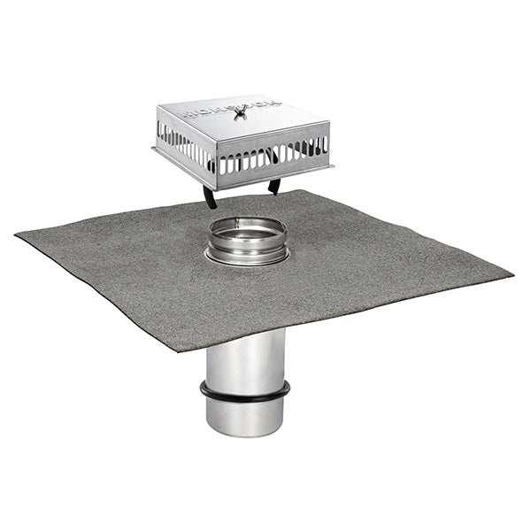 Roof well Ø110x400 mm Alkortop/BauderThermoplan HPS Ø110x8 mm w/monsoon