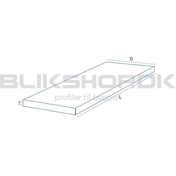 Plade skåret i mål