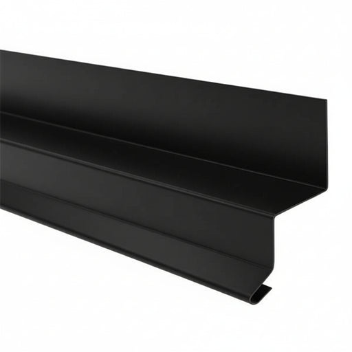 Pladesamler 10 mm fremspring i sort aluminium