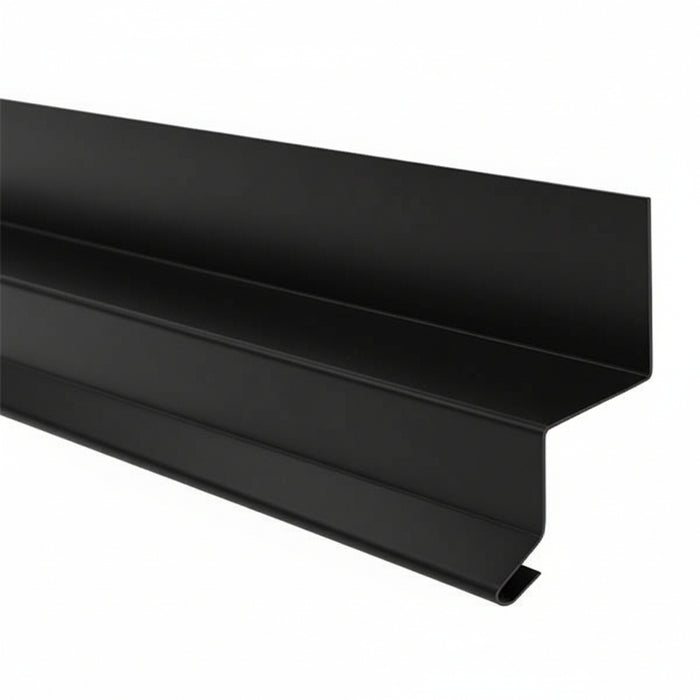 Pladesamler 10 mm fremspring i sort aluminium