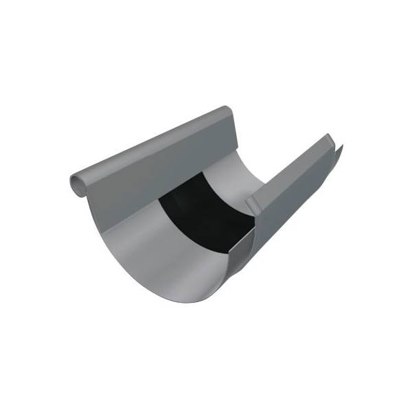 PREFA Ekspansionsstykke alu blank 333 mm 1/2-rund inkl vulst