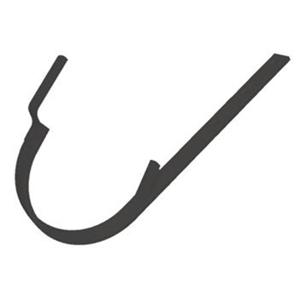 PREFA Rendejern aluminium lang 1/2-rund sort