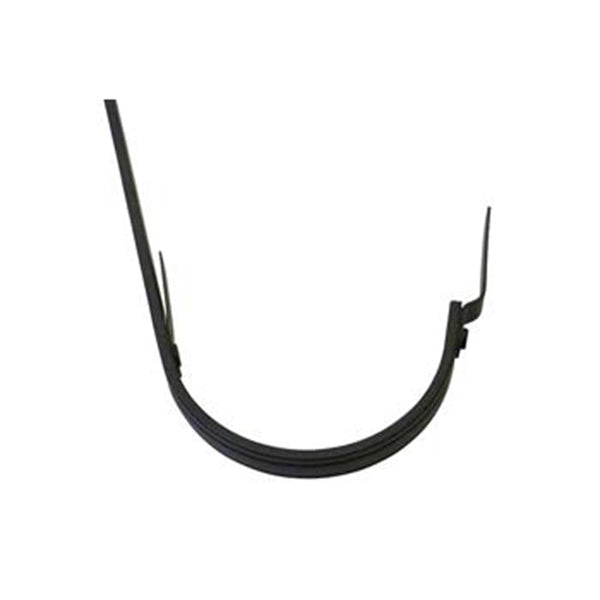 PREFA Rendejern aluminium lang 333 mm 1/2-rund sort